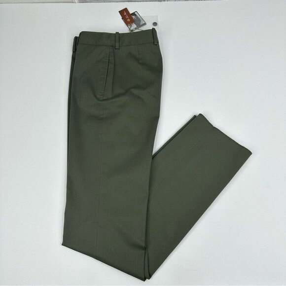 Loro Piana Women’s NWT Green Philadelphia Straight Leg Trouser‎ EU40/US4/W28/L35 - Picture 3 of 14